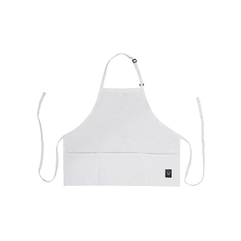 APRON, BIB, HALF, WHITE