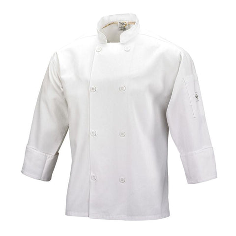 WOMEN'S CHEF JACKET, M, S, WHITE, LONG SLEEVE