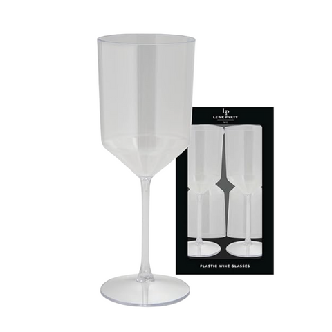 PLASTIC WINE GLASSES, PACK OF 4