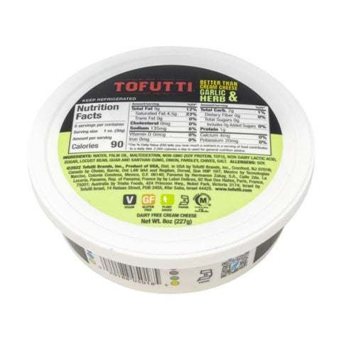 CREAM CHEESE, GARLIC & HERBS, 227G