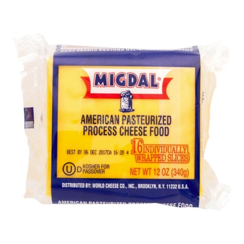 KOSHER, YELLOW AMERICAN CHEESE,PROCESSED, 16 SLICED