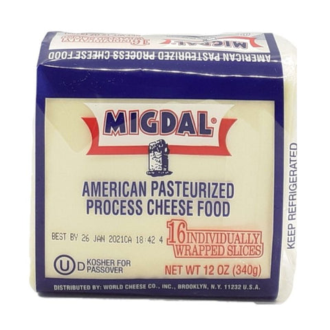 KOSHER, WHITE AMERICAN CHEESE, 16 SLICED, 12OZ