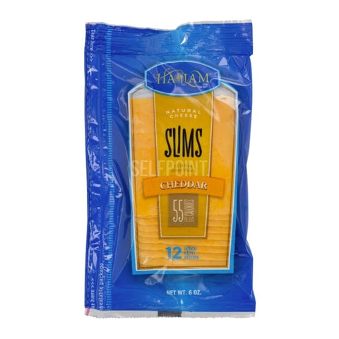KOSHER, CHEDDAR CHEESE, SLIMS, 12 SLICED