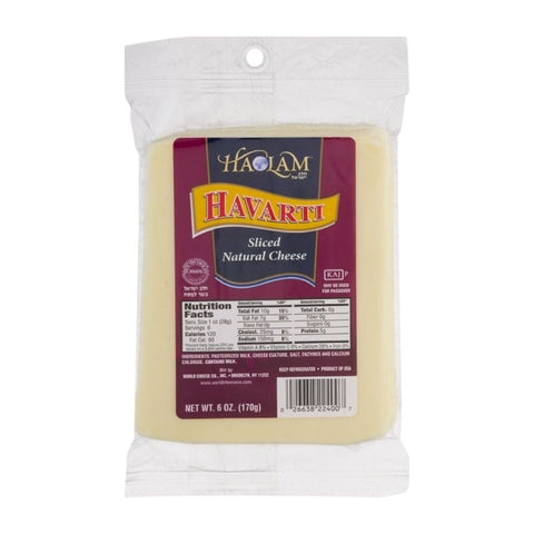 KOSHER, HAVARTI CHEESE, SLICED, 170G