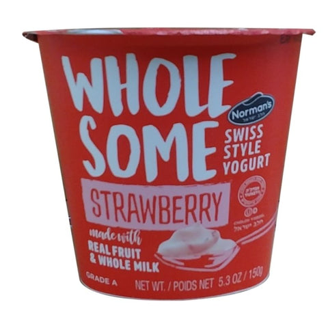 KOSHER, SWISS STYLE YOGURT,WHOLE, STRAWBERRY, 5.3 OZ