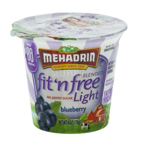 KOSHER, FIT'NFREE YOGURT, LIGHT, BLUEBERRY, 6.0 OZ
