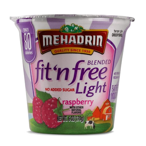 KOSHER, FIT'NFREE YOGURT, LIGHT, RASPBERRY, 6.0 OZ
