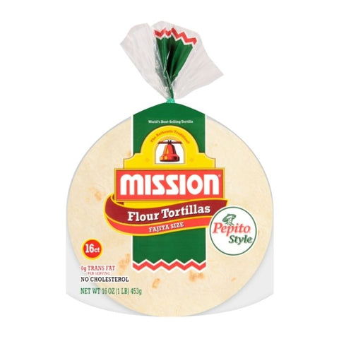 KOSHER, FLOUR TORTILLAS, FAJITA SIZE, 16CT
