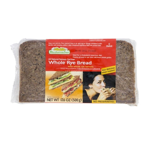KOSHER, RYE WHOLE, ORGANIC BREAD