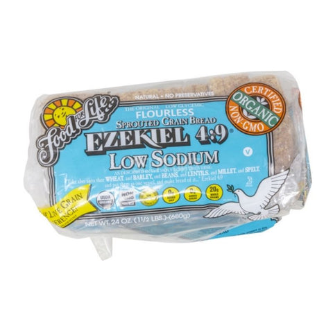KOSHER, SPROUTED GRAIN BREAD, LOW SODIO