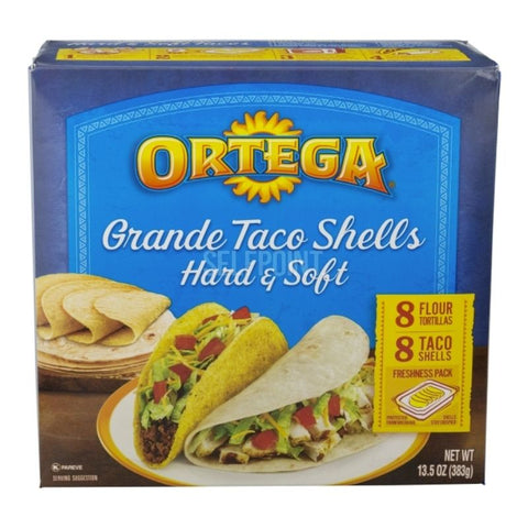 KOSHER, GRANDE TACO SHELLS, HARD & SOFT, 8 CT